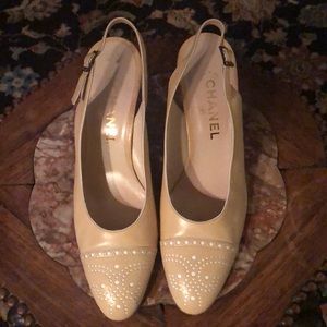 CHANEL pumps almond color size 9